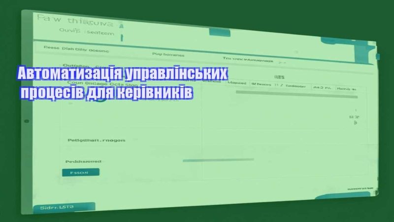 avtomatyzacziya upravlinskyh proczesiv dlya kerivnykiv