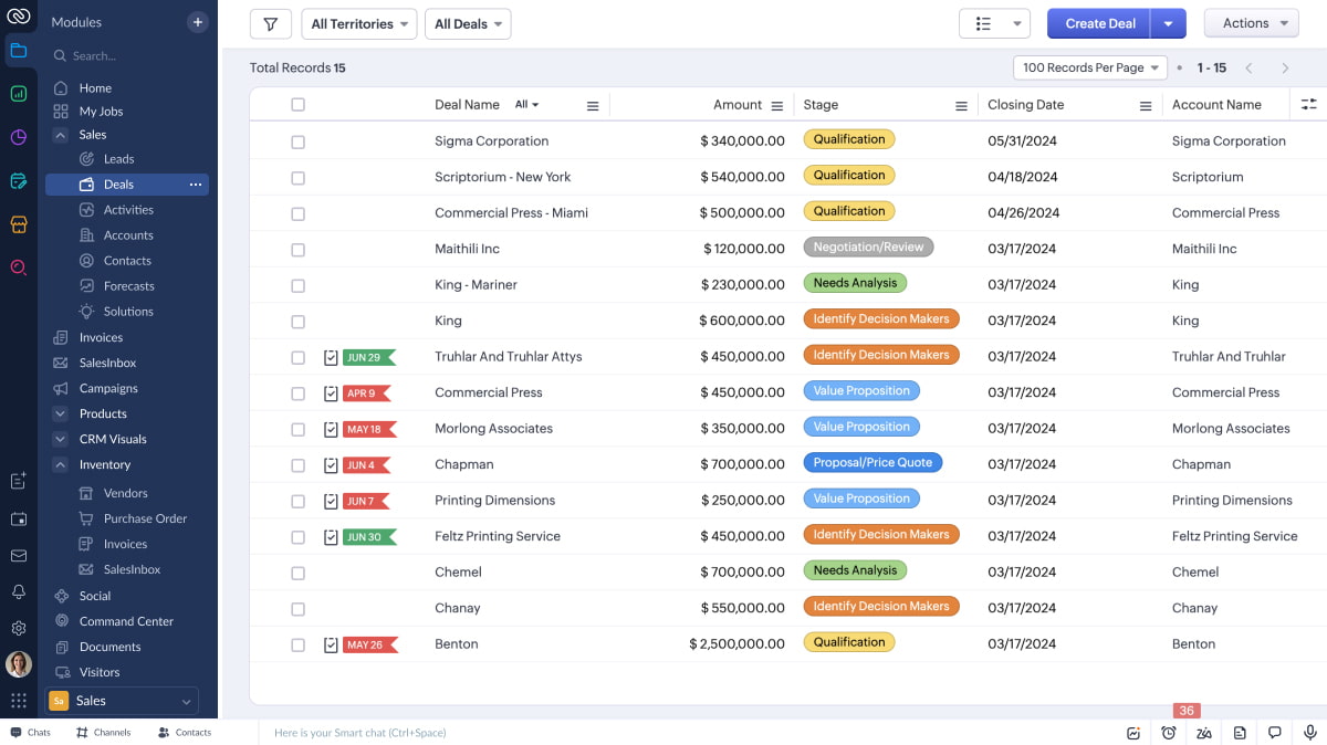 zoho crm eejca