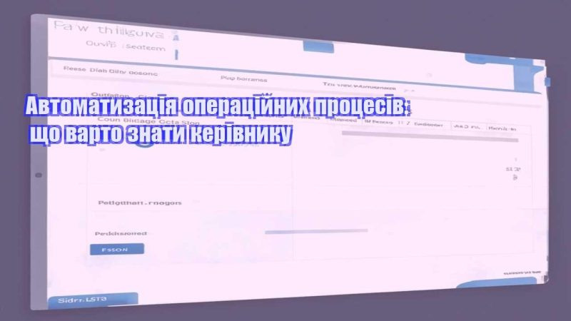 avtomatyzacziya operaczijnyh proczesiv shho varto znaty kerivnyku