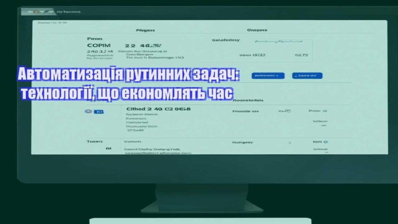 avtomatyzacziya rutynnyh zadach tehnologiyi shho ekonomlyat chas